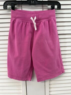 Hanna Andersson size 130 8 Bright Pink Drawstring Cotton Shorts